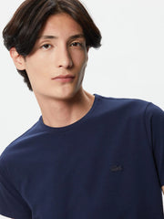 Lacoste Mens Regular Fit Crew Neck Blue T-shirt