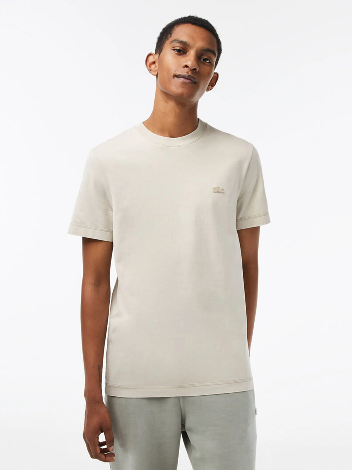 Lacoste Mens Regular Fit Crew Neck Skin T-shirt