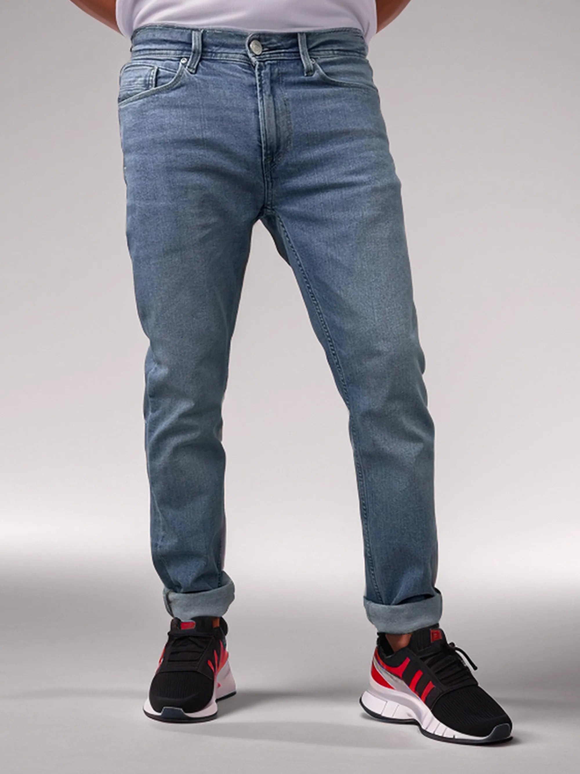 Light Blue Slim fit Stretchable Jeans Pant for men