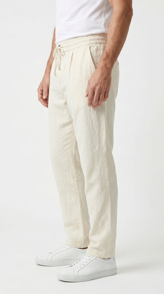 GUESS Riviera Linen Drawstring Trouser
