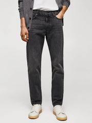 Men’s Slim Straight Blackish Denim Jeans