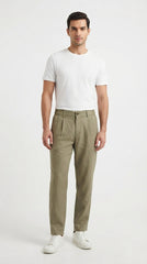 Ivory Breeze Linen Trousers
