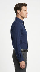 Ralph Lauren Classic Fit Linen Shirt – Navy Blue