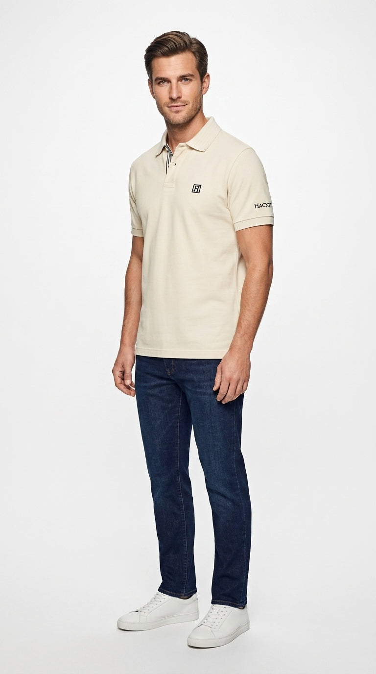 The Signature Hackett Multi-Stripe Collar Polo Shirt