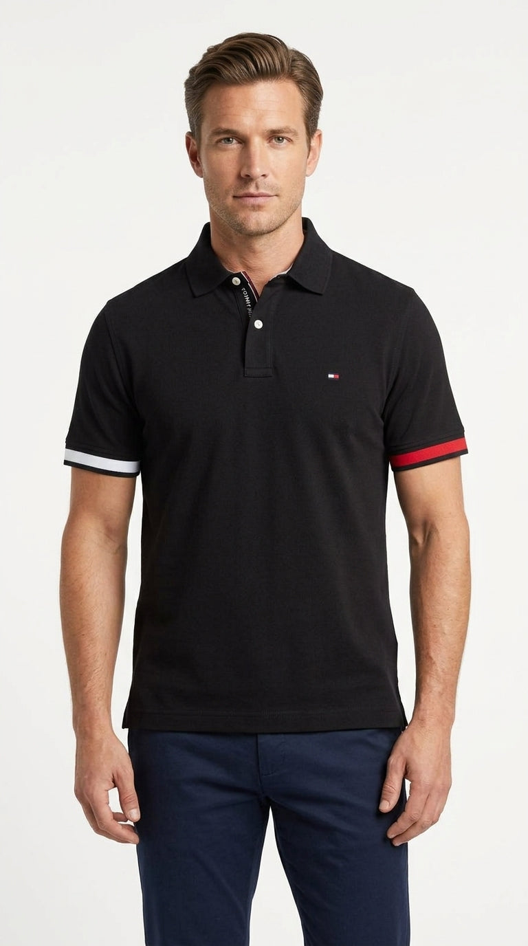 Tommy Hilfiger Signature Prep Colorblock-Cuff Polo
