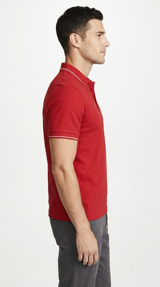 BOSS Tipped Edge Rubber-Badge Polo