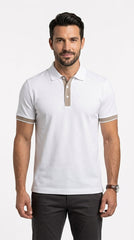 BOSS Contrast-Placket Luxury Polo