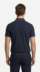 BOSS Contrast-Placket Luxury Polo