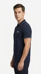 BOSS Contrast-Placket Luxury Polo
