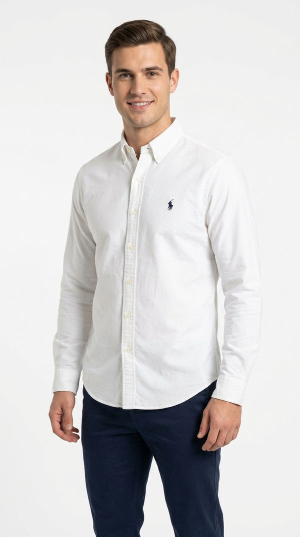 Ralph Lauren Classic Fit Linen Shirt – White