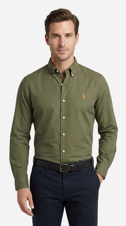 Ralph Lauren  Classic Fit Oxford Shirt – Olive Green