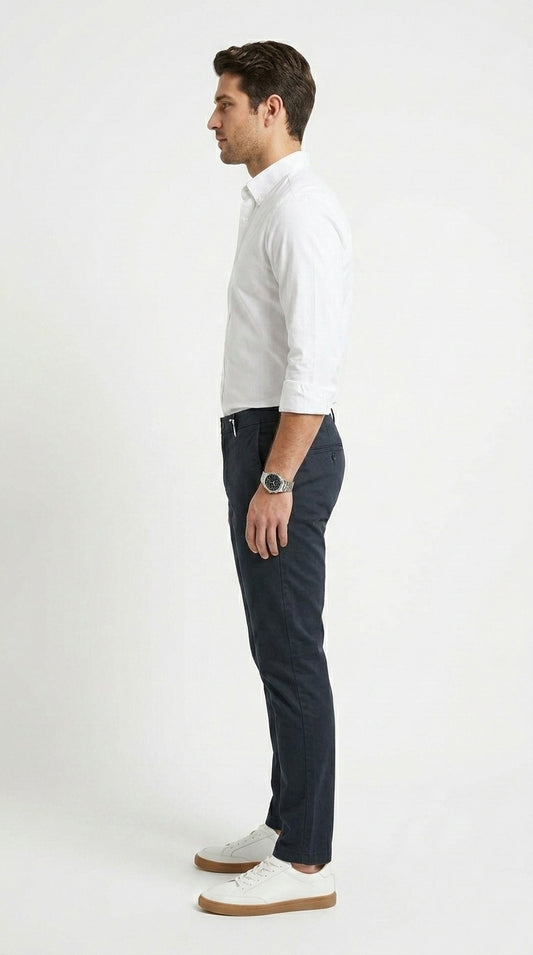 Premium Cotton Essential Chinos – Charcoal Grey