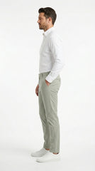 Premium Cotton Essential Chinos – Sage Green