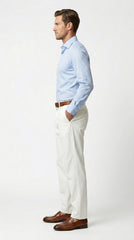 Premium Cotton Essential Chinos – Arctic White