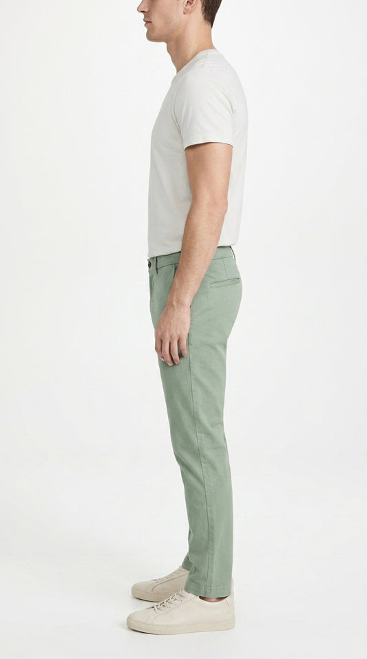 Premium Cotton Essential Chinos – Pistachio Green