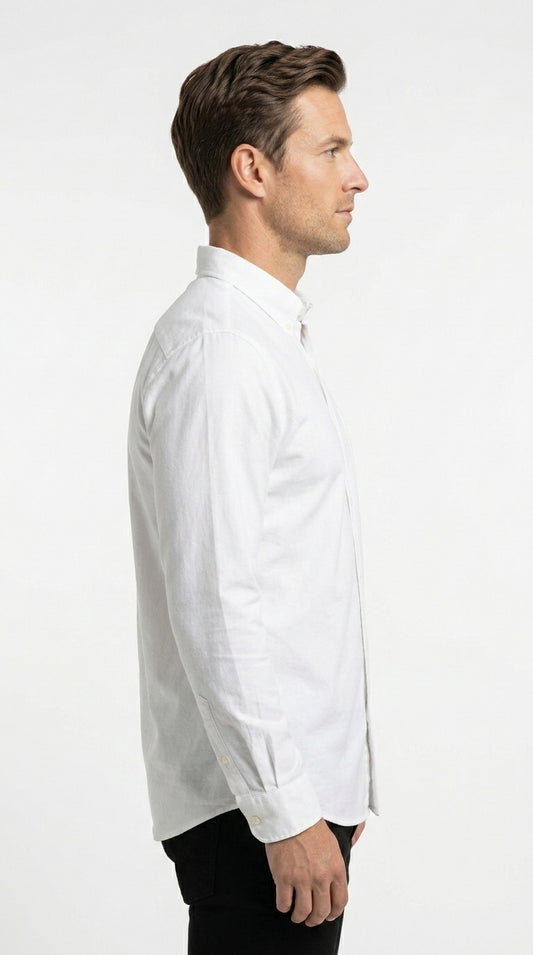 JACK & JONES Men’s Essentials Casual Shirt – Bright White