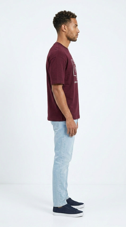 Armani Exchange | Logo Graphic T-Shirt in Burgundy