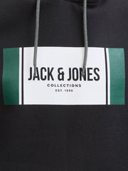 Men Black Logo Print Hayato Sweatshirt
