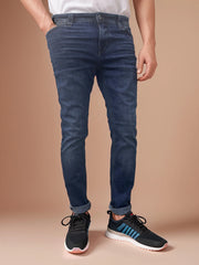 Men Blue Slim Fit Clean Look Stretchable Jeans