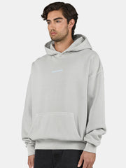 Men Colne Logo Oversized Gray Hoodie