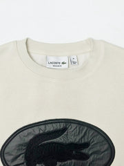 Men Crocodile Chest Logo White Sweatshirt