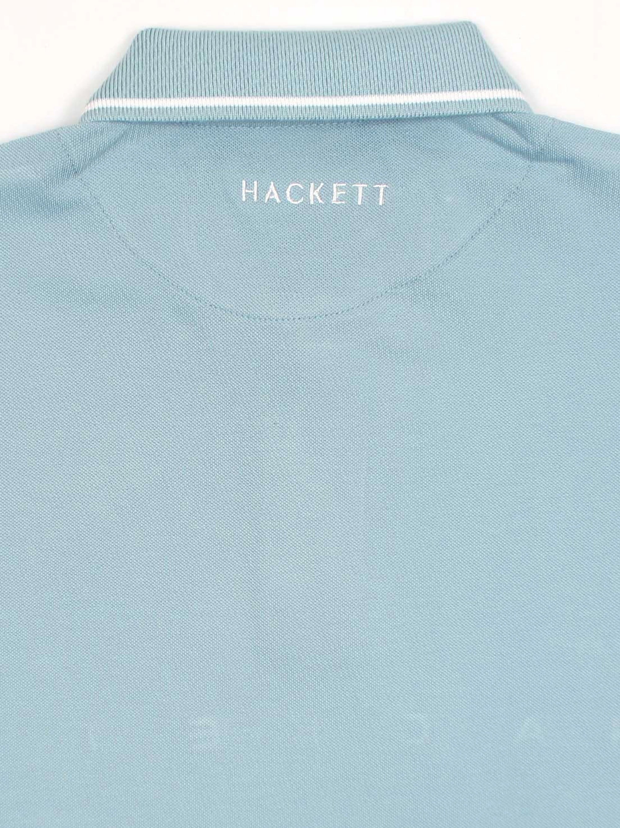 Men Embroidery Chest Logo Sky Blue Polo Shirt