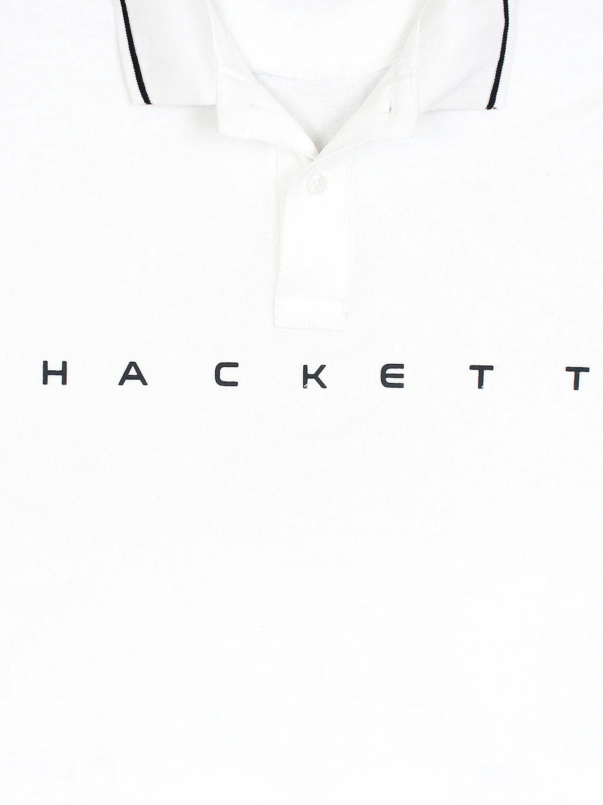 Men Embroidery Chest Logo White Polo Shirt