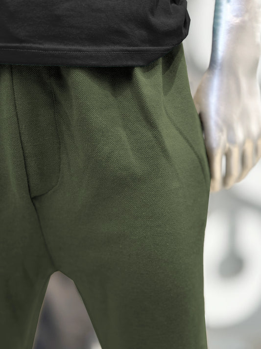 Men High Quality Pk Interlook Green Trouser