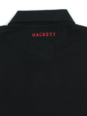 Men Iconic Embroidery Logo Black Polo Shirt