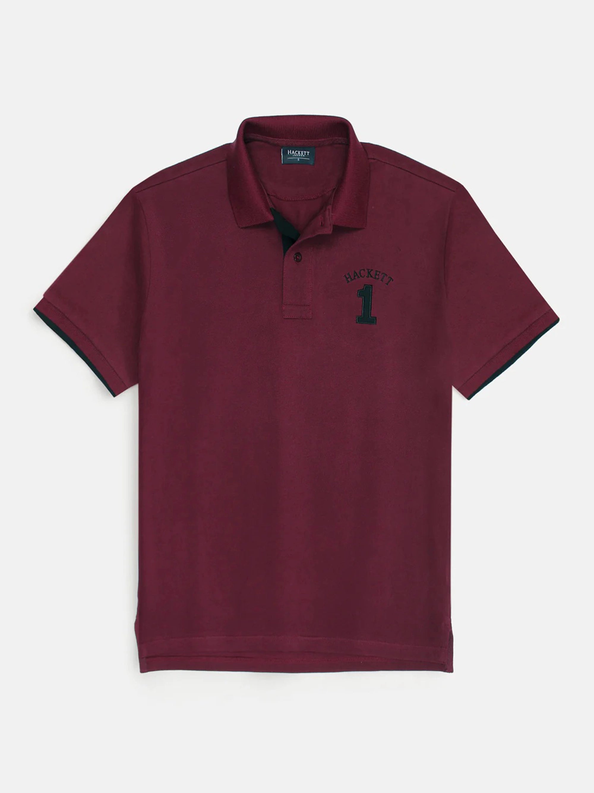 Men Iconic Embroidery Logo Maroon Polo Shirt