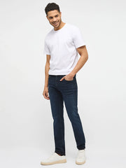 Men Navy Blue Slim Fit Clean Look Stretchable Jeans