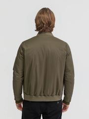 Men Padded Bomber Olive Jacket