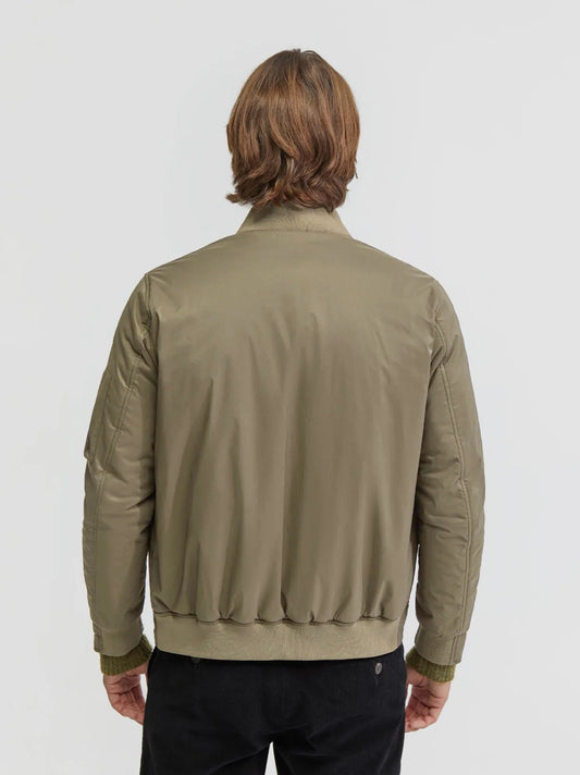 Men Padded Bomber Skin Jacket