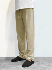 Men Plain Stripe Line Trouser In Skin