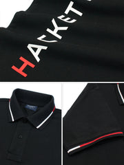 Men Side Logo Black Polo Shirt