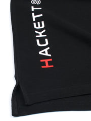 Men Side Logo Black Polo Shirt