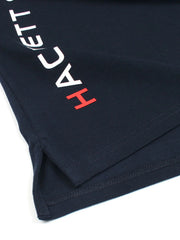Men Side Logo Navy Blue Polo Shirt
