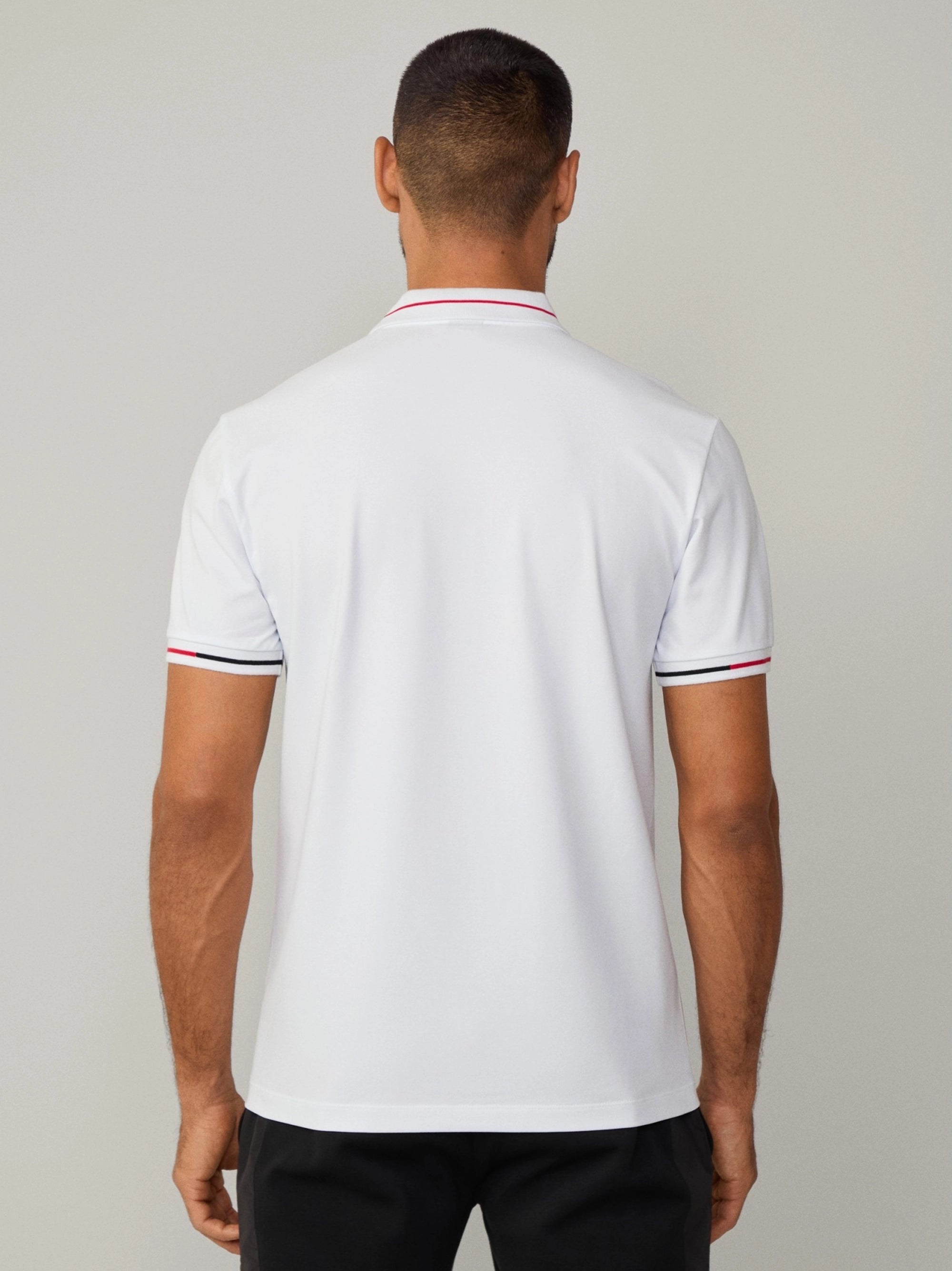 Men Side Logo White Polo Shirt