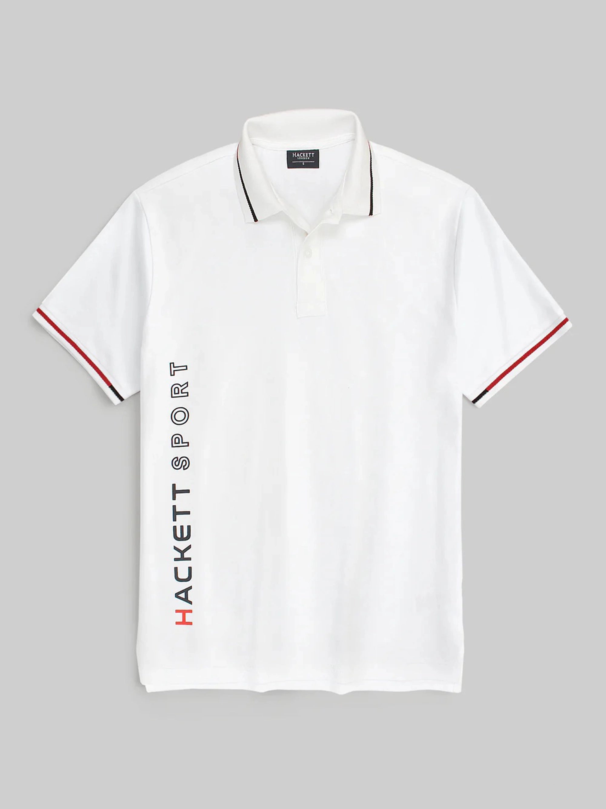 Men Side Logo White Polo Shirt