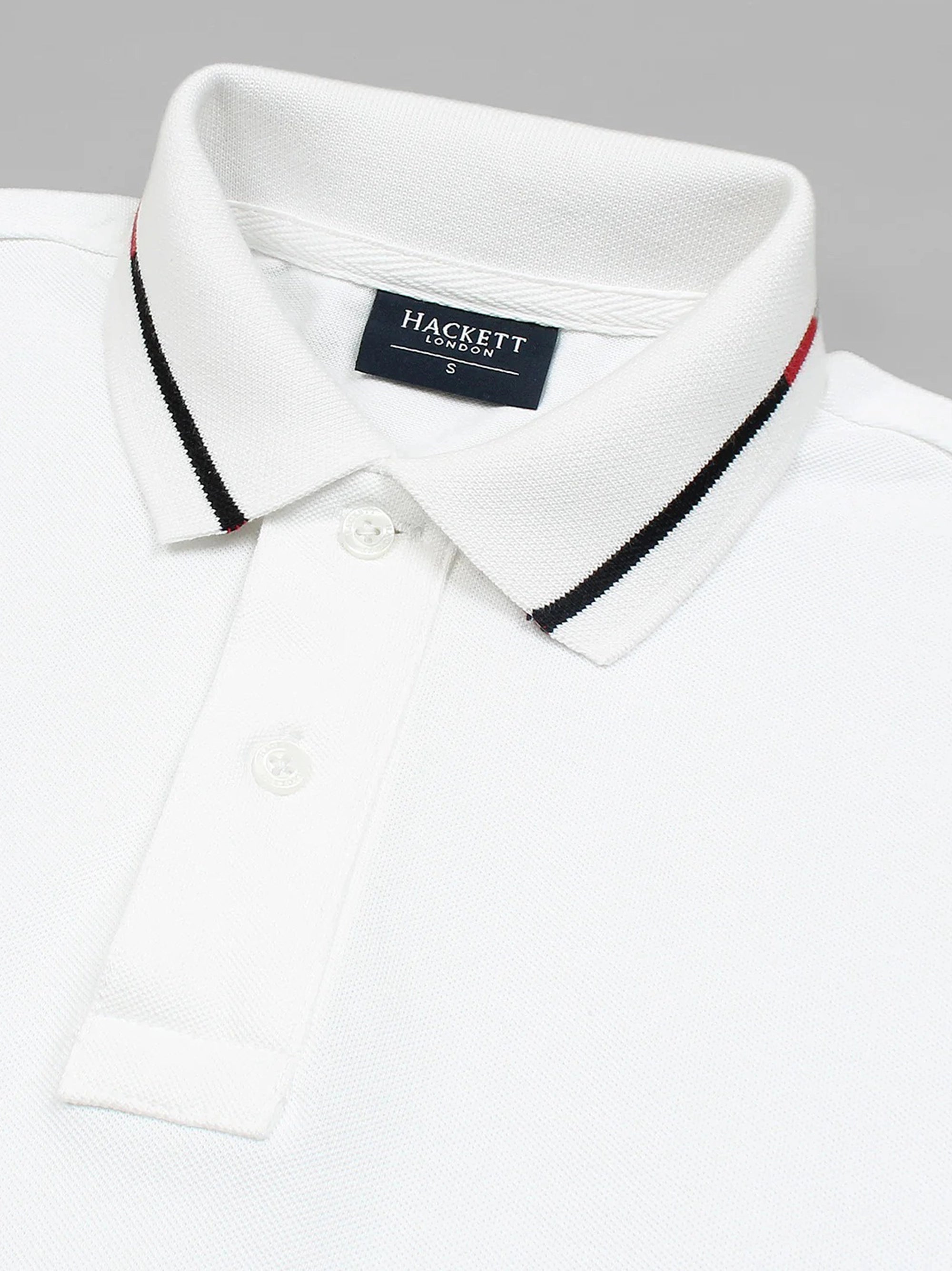 Men Side Logo White Polo Shirt