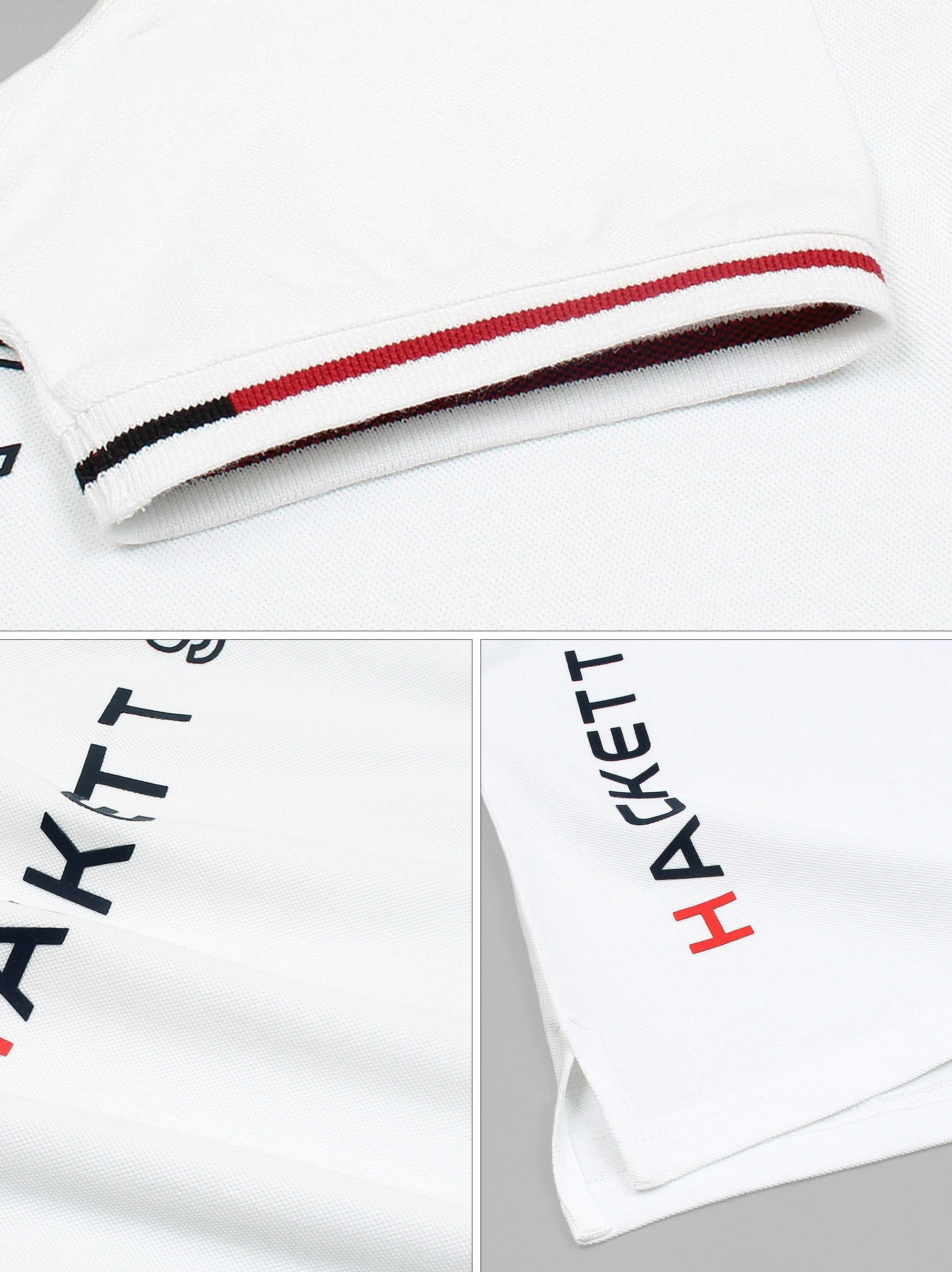 Men Side Logo White Polo Shirt