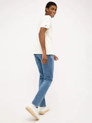 Men Sky Blue Slim Fit Clean Look Stretchable Jeans