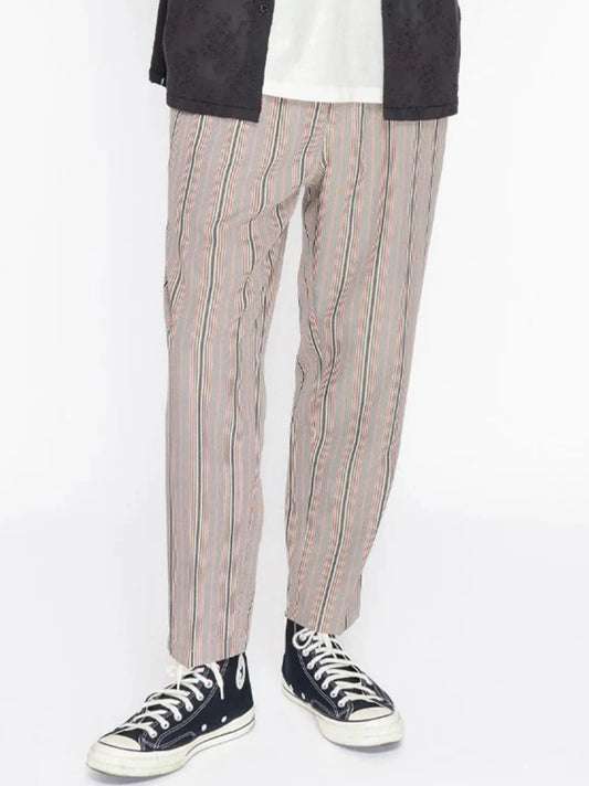 Men Multi Bank Journal Supply Stripe Cotton Trouser
