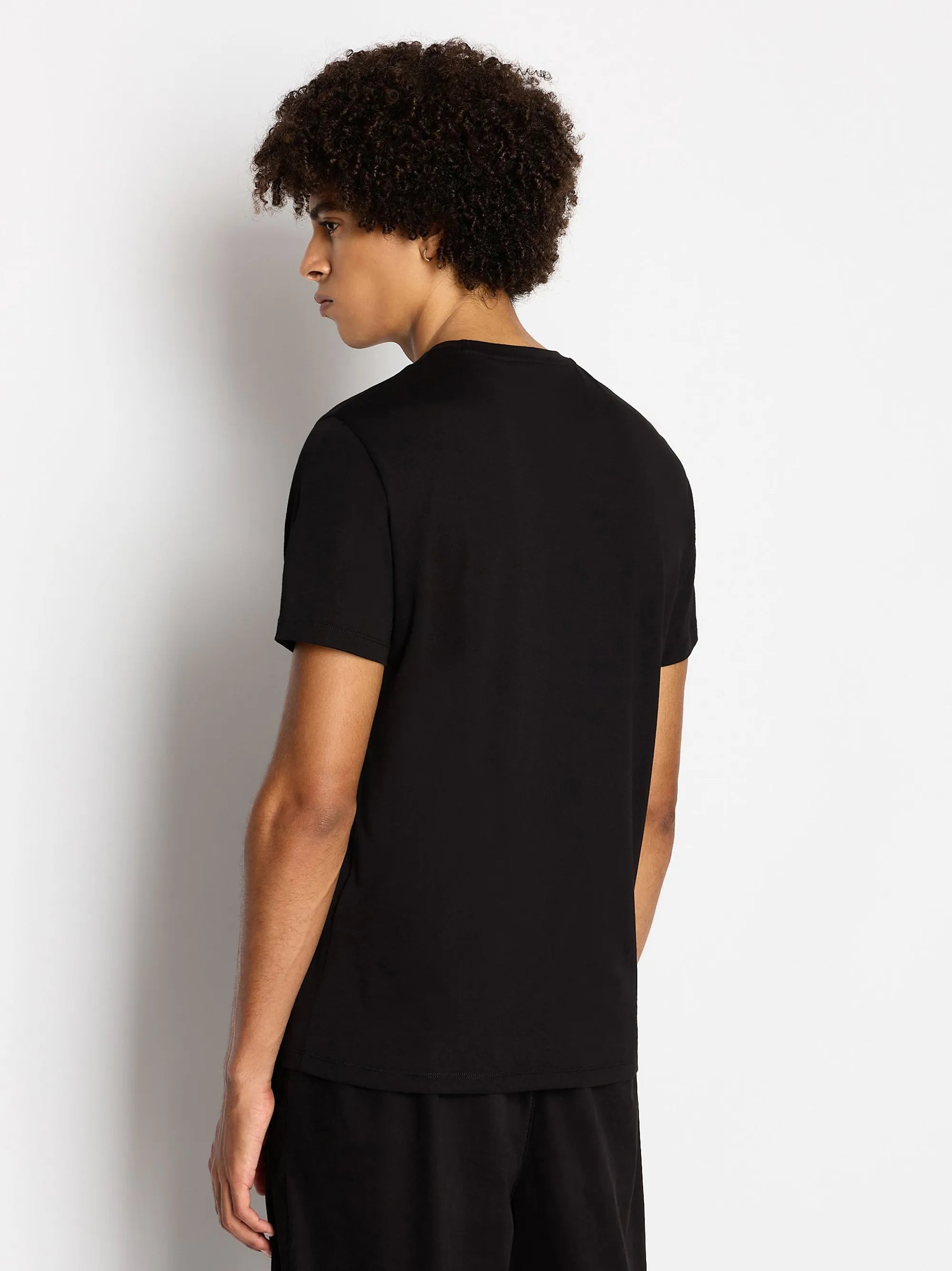 Men's Black Regular-Fit Box A|X Logo T-Shirt