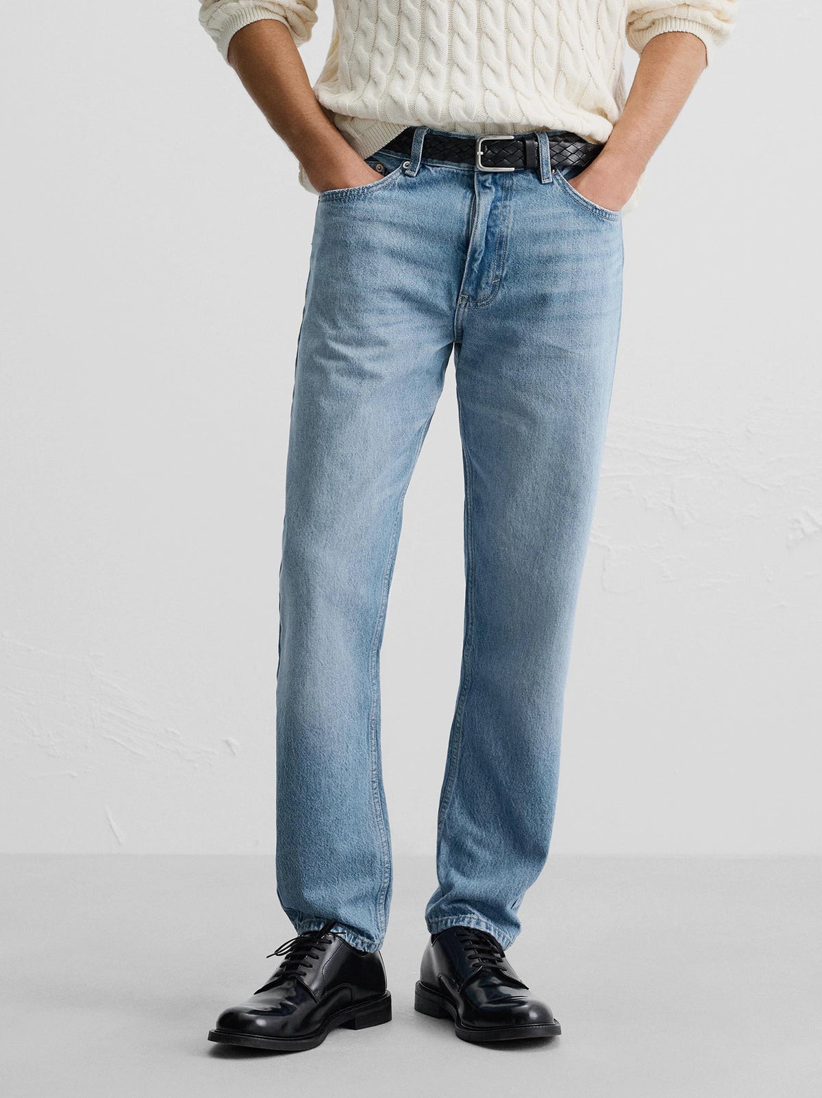 Men's Blue Tapered Fit Jeans
