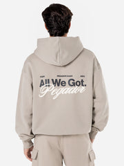 Men's Chest Colne Logo Hoodie - Light Brown