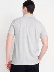 Men's Fitch icon Logo Tipped Pique Gray Polo