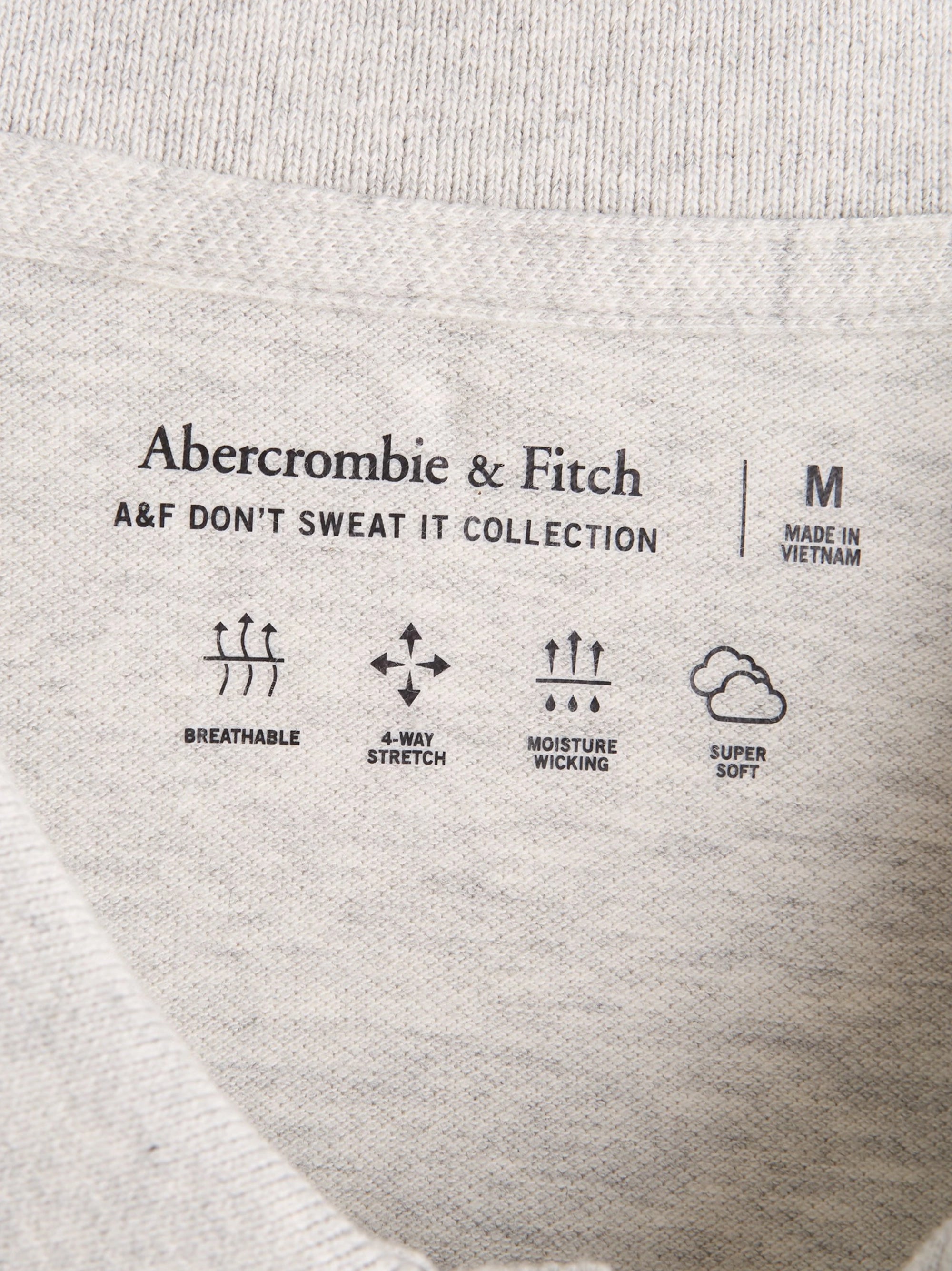 Men's Fitch icon Logo Tipped Pique Gray Polo