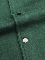 Men's Fleece Green Baseball Jacket