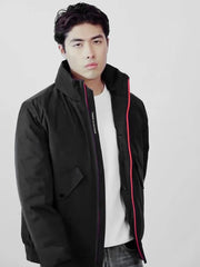 Men's Flex Performance Zip-front Bomber Jacket - Black